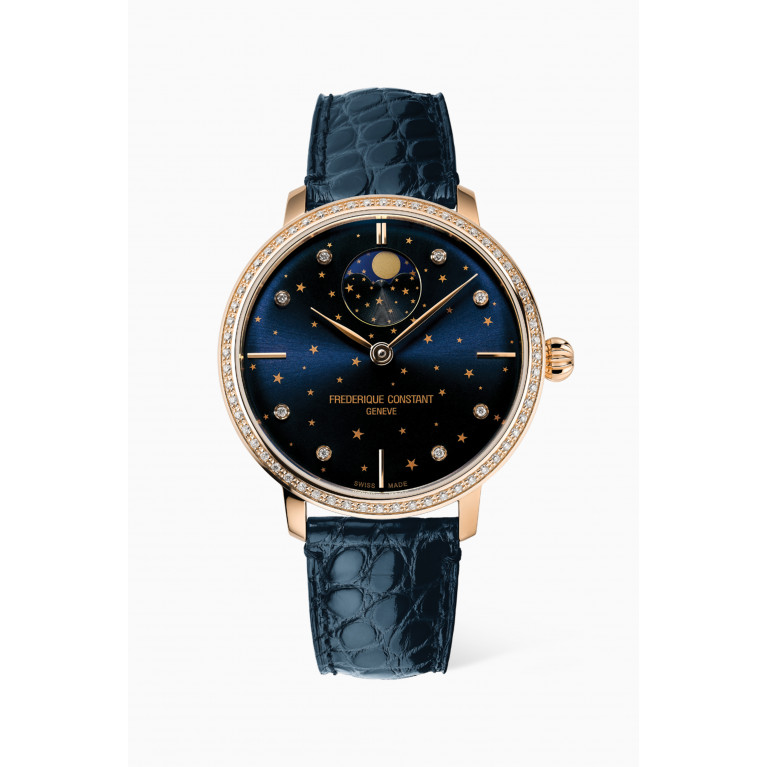 Frédérique Constant - Slimline Moonphase Automatic Watch with Diamonds