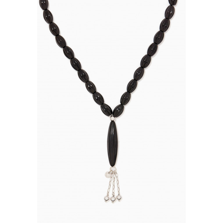 Tateossian - Scalloped Worry Beads in Onyx