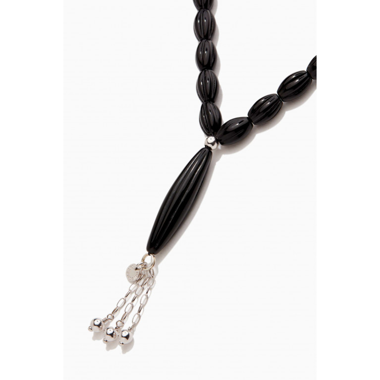 Tateossian - Scalloped Worry Beads in Onyx