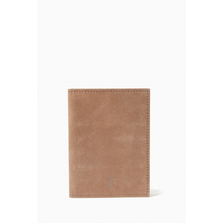 MONTROI - Passport Cover in Suede Leather