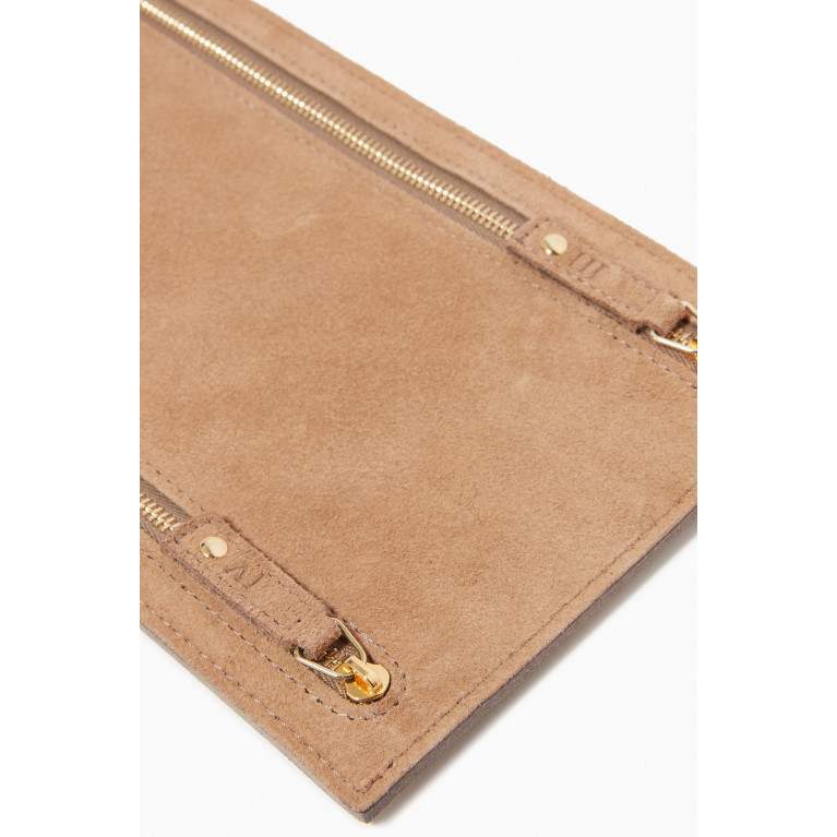 MONTROI - Currency Wallet in Suede Leather