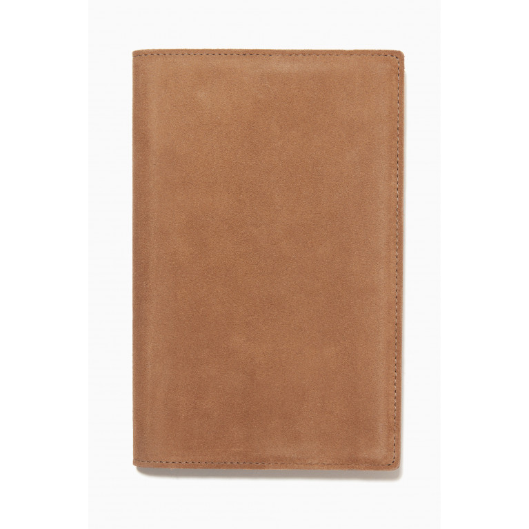 MONTROI - Large Notebook Cover in Suede Leather