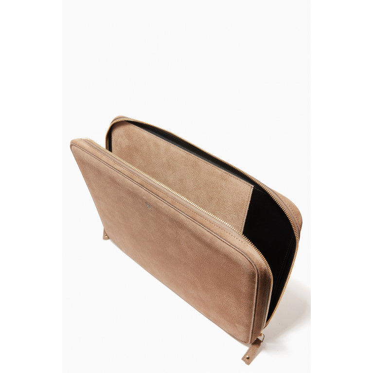 MONTROI - Laptop Case 13" in Suede Leather