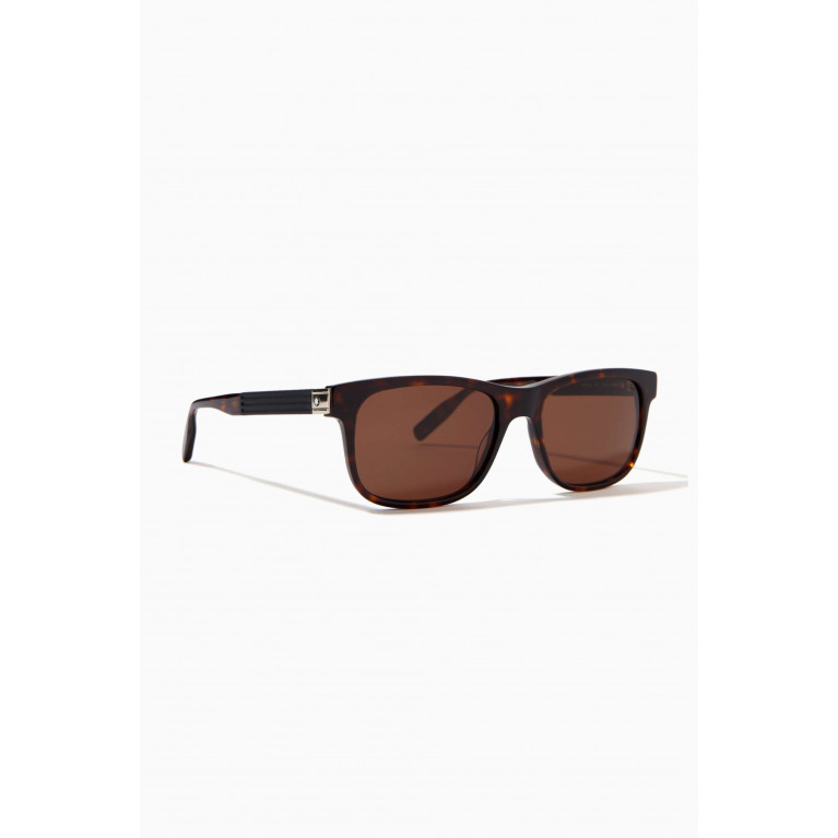 Montblanc - Square Frame Sunglasses in Tortoiseshell Acetate