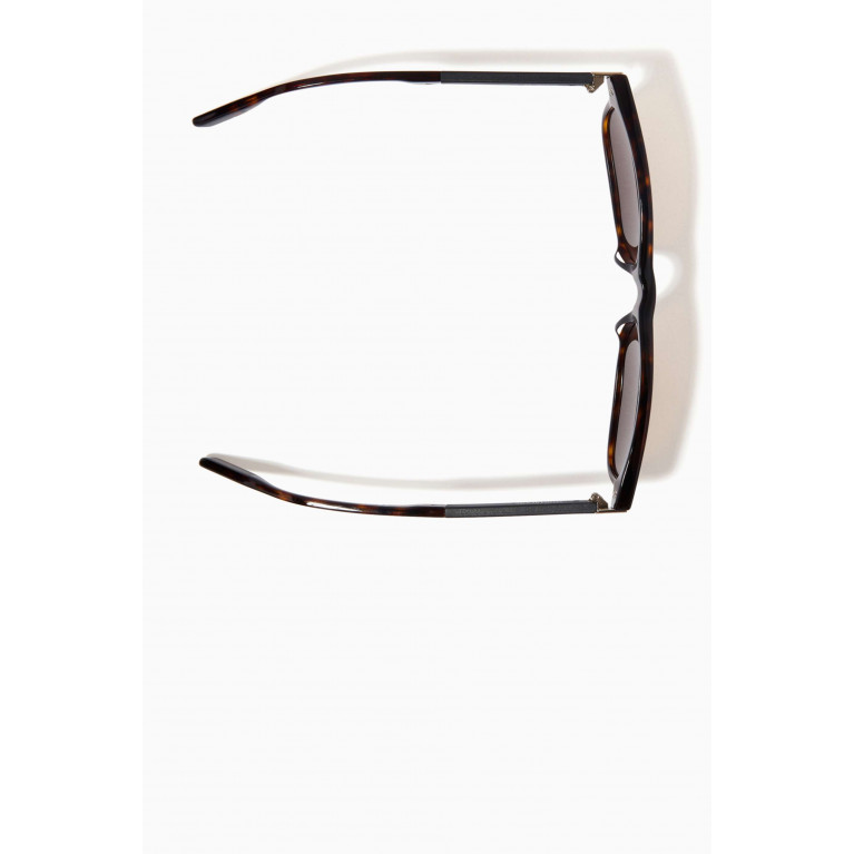 Montblanc - Square Frame Sunglasses in Tortoiseshell Acetate