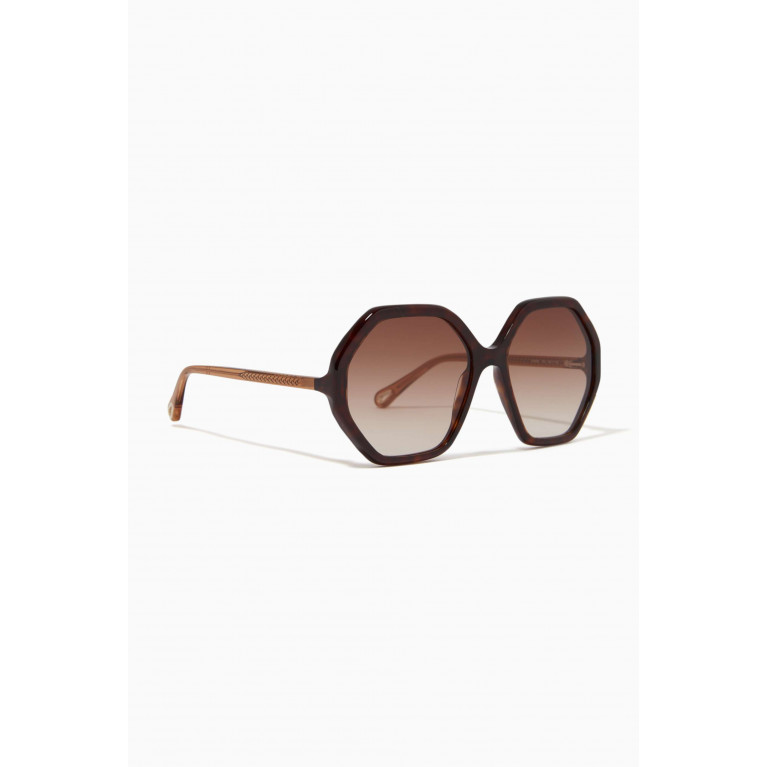 Chloé - Oversized Round Frame Sunglasses in Acetate