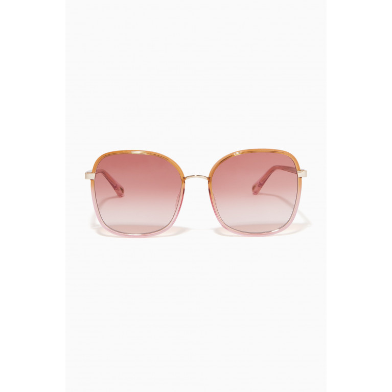 Chloé - Franky Square Sunglasses in Mixed Materials