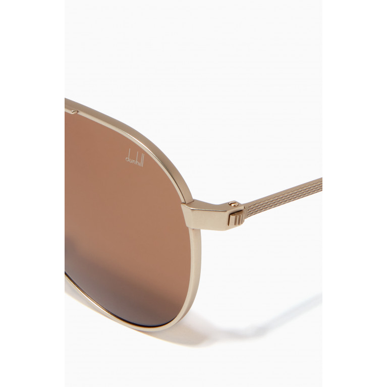 Dunhill - 60 Aviator Sunglasses in Titanium