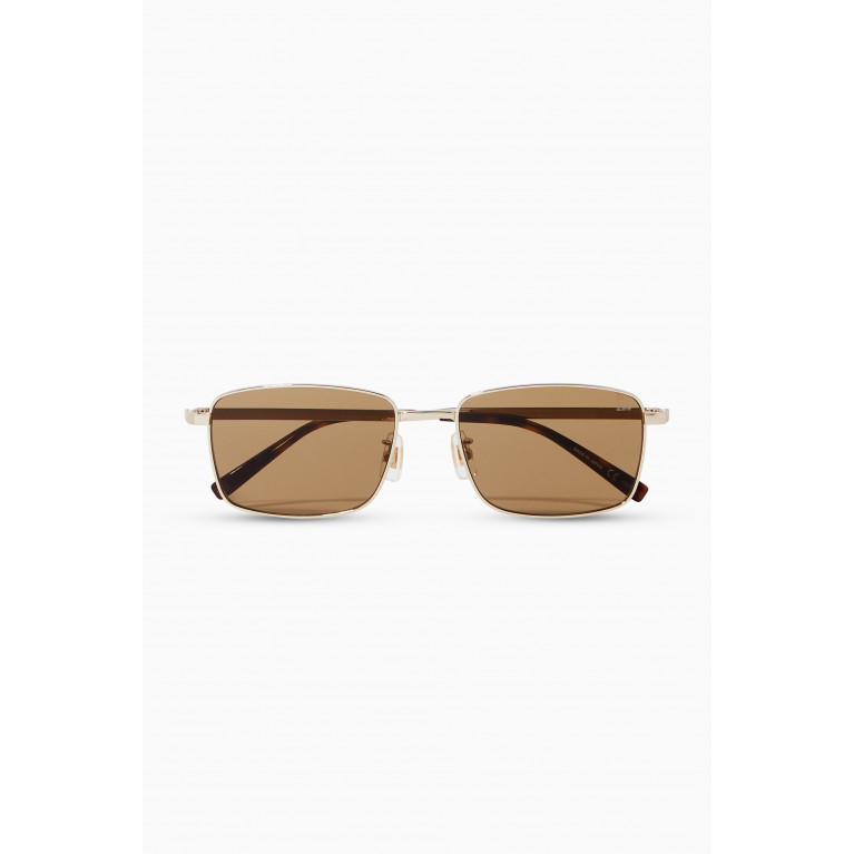 Dunhill - 57 Rectangle Sunglasses in Stainless Steel
