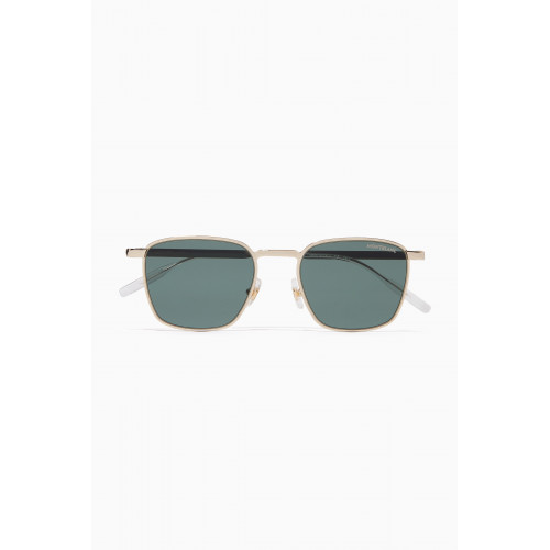 Montblanc - Square Frame Sunglasses in Metal