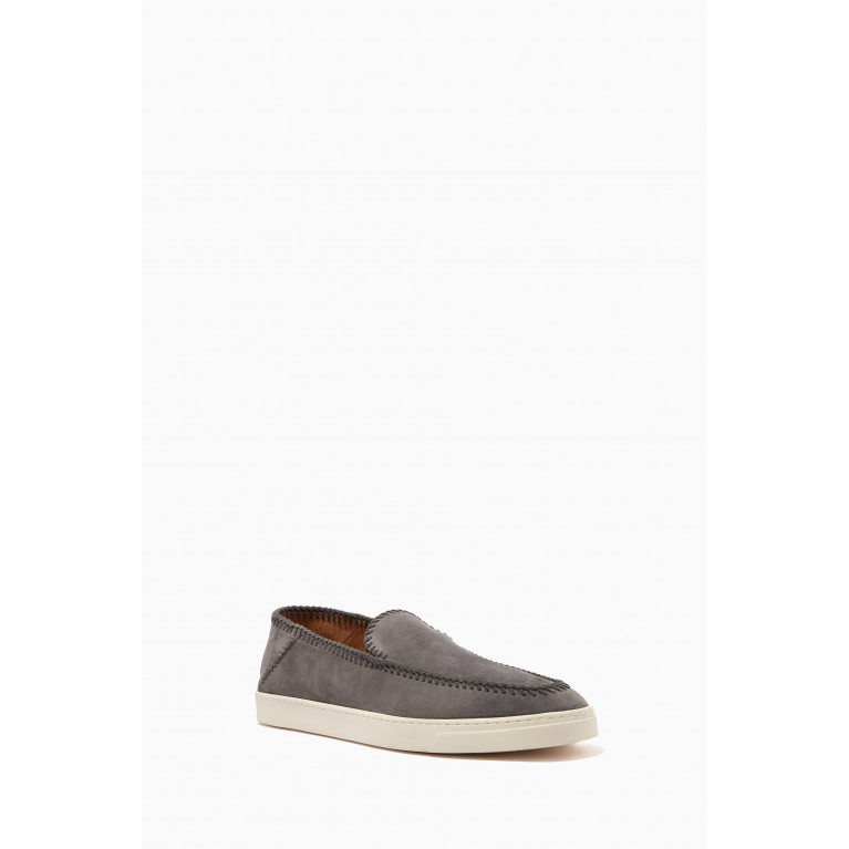 Giorgio Armani - Sneakers in Calf Leather Grey