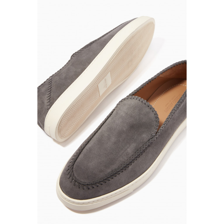 Giorgio Armani - Sneakers in Calf Leather Grey