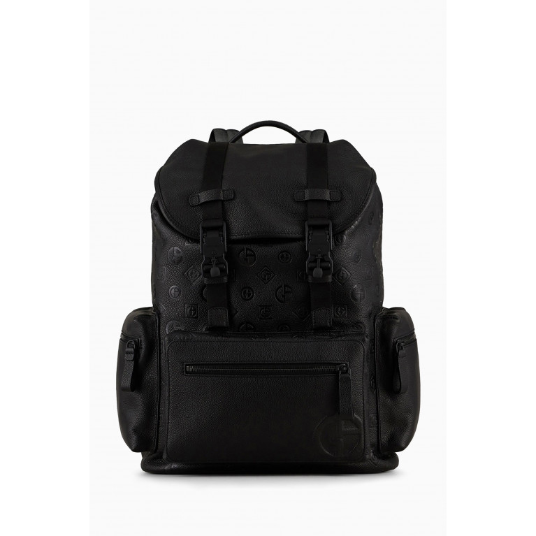 Giorgio Armani - GA Monogram Backpack in Leather