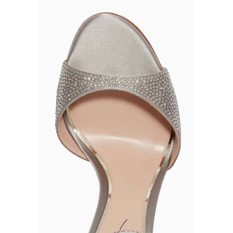 Giorgio Armani - Crystal Embellished Sandals in Satin Grey