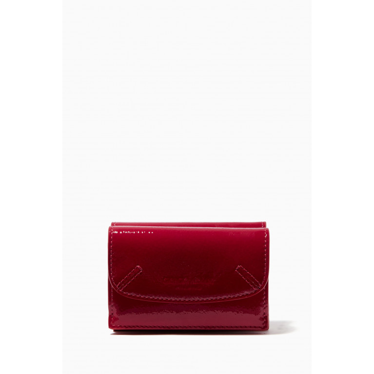 Giorgio Armani - La Prima Trifold Wallet in Grained Patent Leather Red