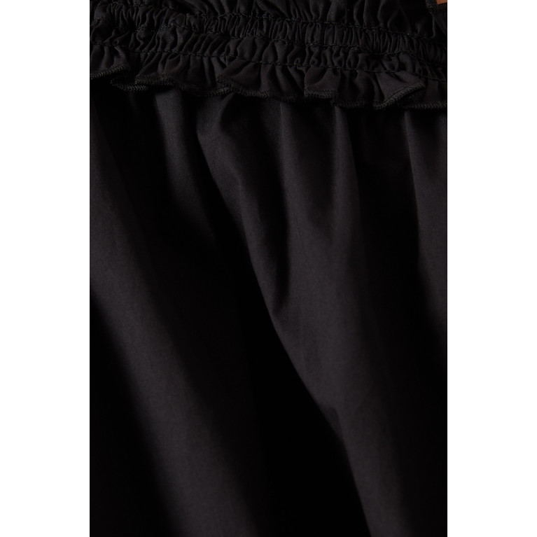 Bird & Knoll - Donatella Maxi Dress in Cotton Poplin Black