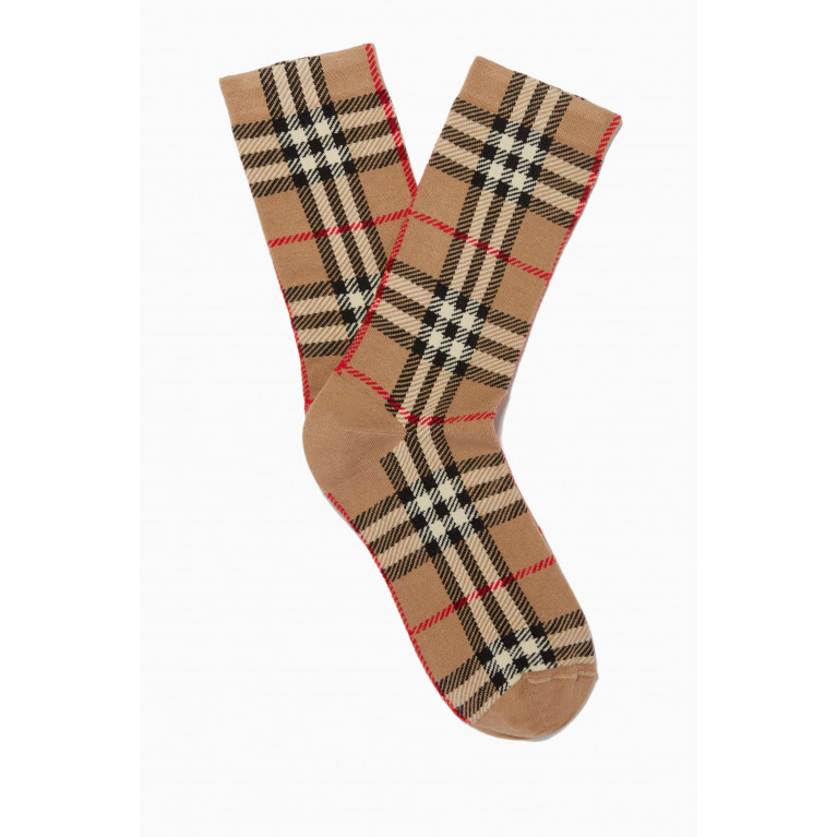 Burberry - Vintage Check Socks in Cotton & Cashmere Blend