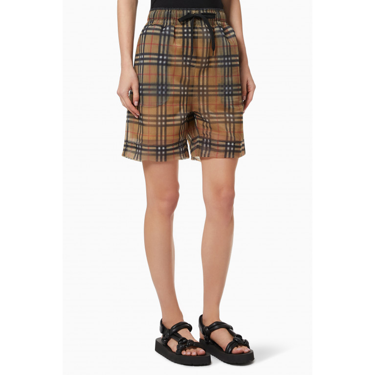 Burberry - Vintage Check Shorts in Mesh
