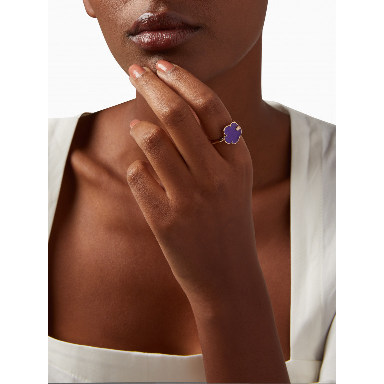 Pasquale Bruni - Petit Joli Diamond Ring with Violet Quartz in 18kt Rose Gold