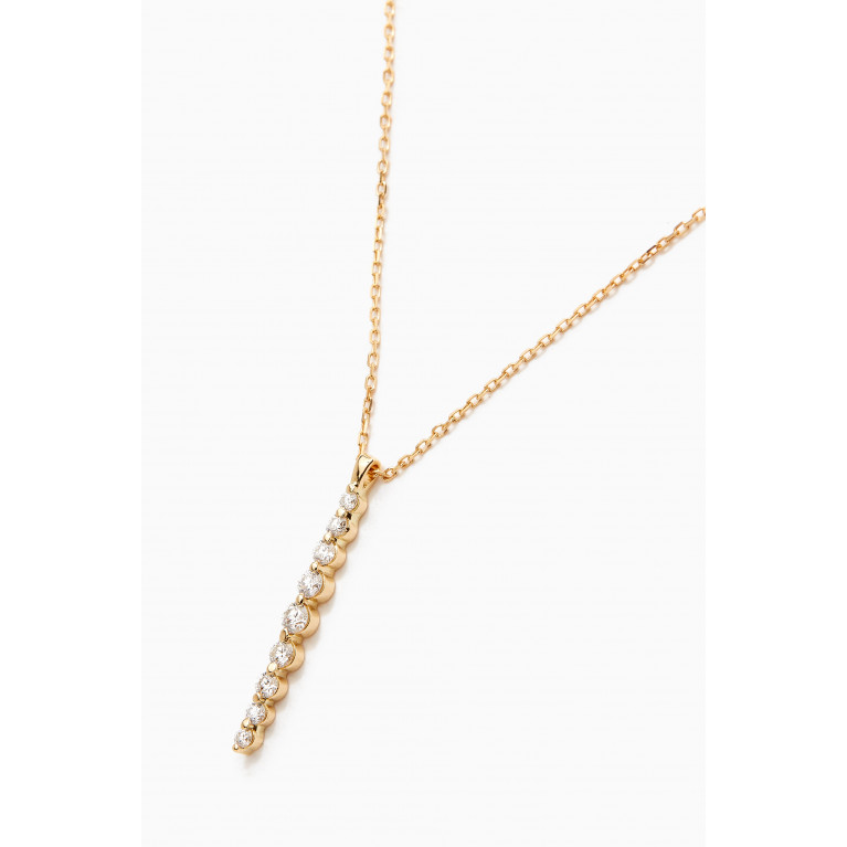 The Golden Collection - Floating Diamond Necklace in 18kt Yellow Gold