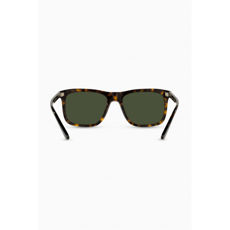 Prada - Square D-Frame Sunglasses in Acetate Brown