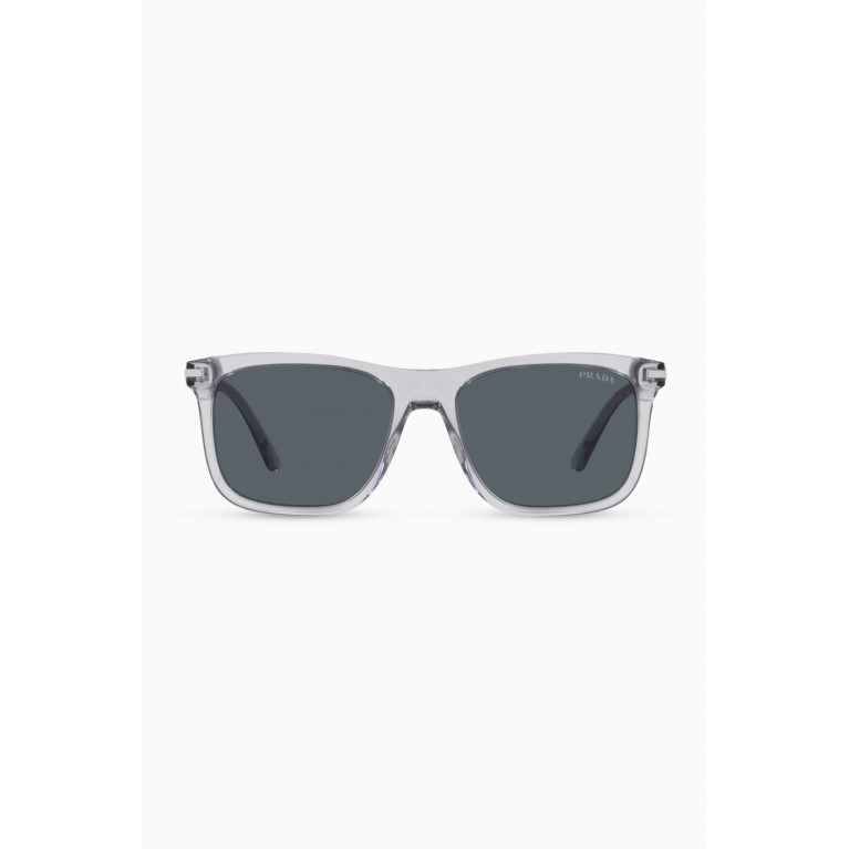Prada - Square D-Frame Sunglasses in Acetate Colourless