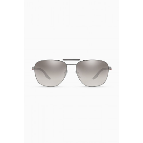 Prada - Aviator Mirror Sunglasses in Metal