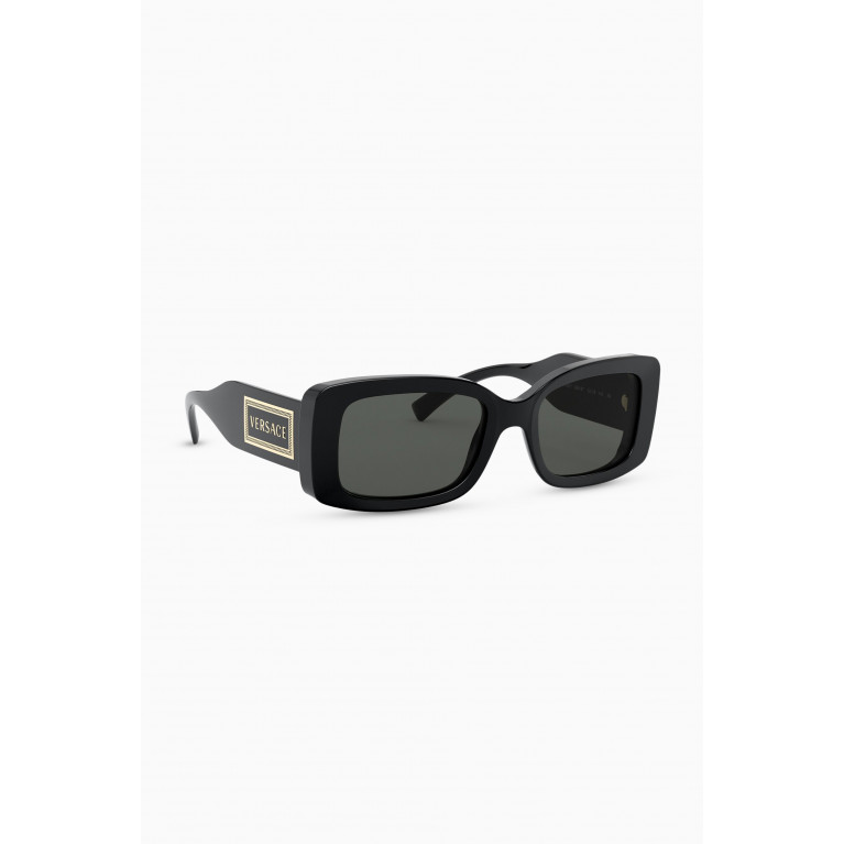 Versace - 90s Vintage Logo Rectangle Sunglasses in Acetate