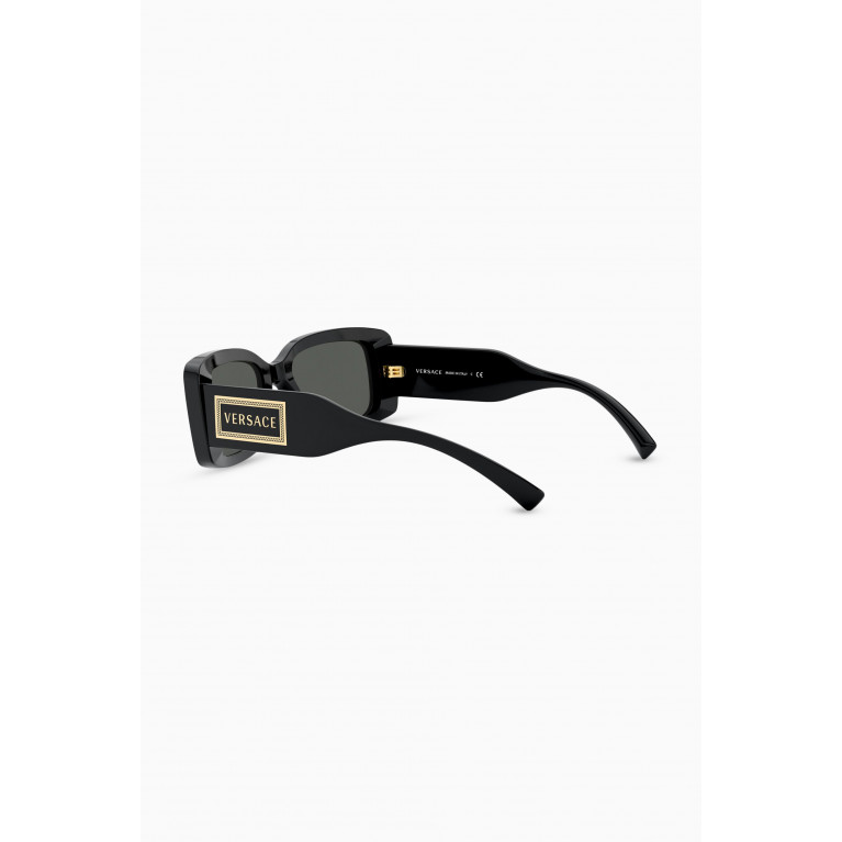 Versace - 90s Vintage Logo Rectangle Sunglasses in Acetate