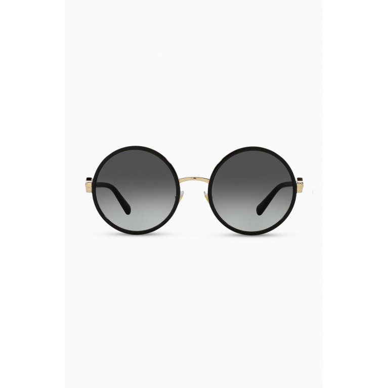 Versace - Round Sunglasses with Medusa Medallion Black
