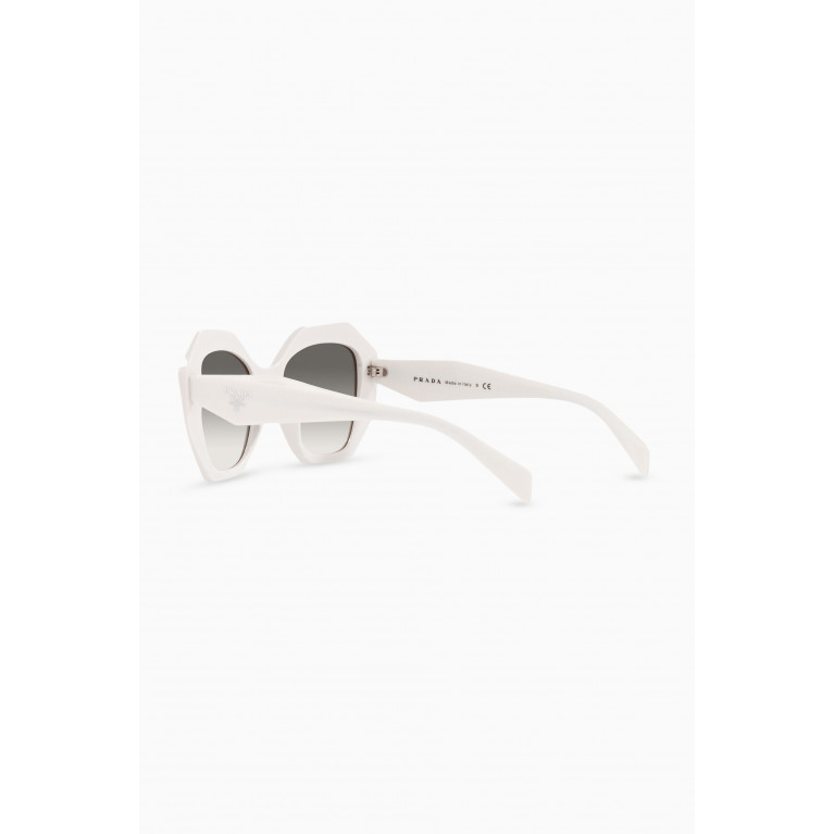 Prada - Oversized Sunglasses in Acetate White