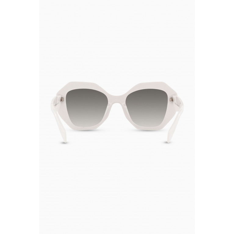 Prada - Oversized Sunglasses in Acetate White