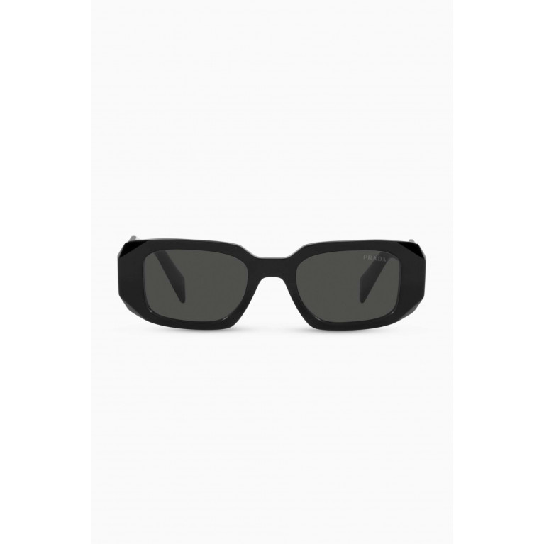 Prada - Rectangle Sunglasses in Acetate Black