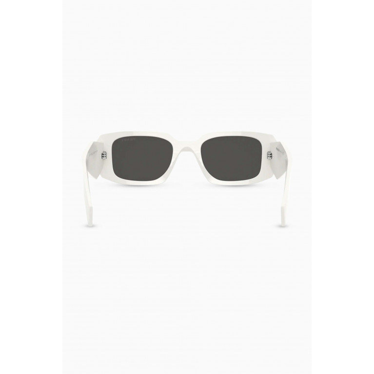 Prada - Rectangle Sunglasses in Acetate White
