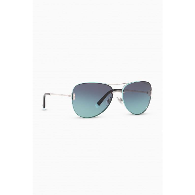 Tiffany & Co. - Pilot Sunglasses in Metal Blue