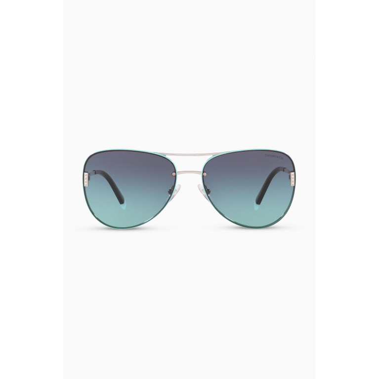 Tiffany & Co. - Pilot Sunglasses in Metal Blue
