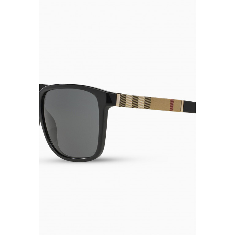 Burberry - Square Frame Sunglasses with Icon Stripe