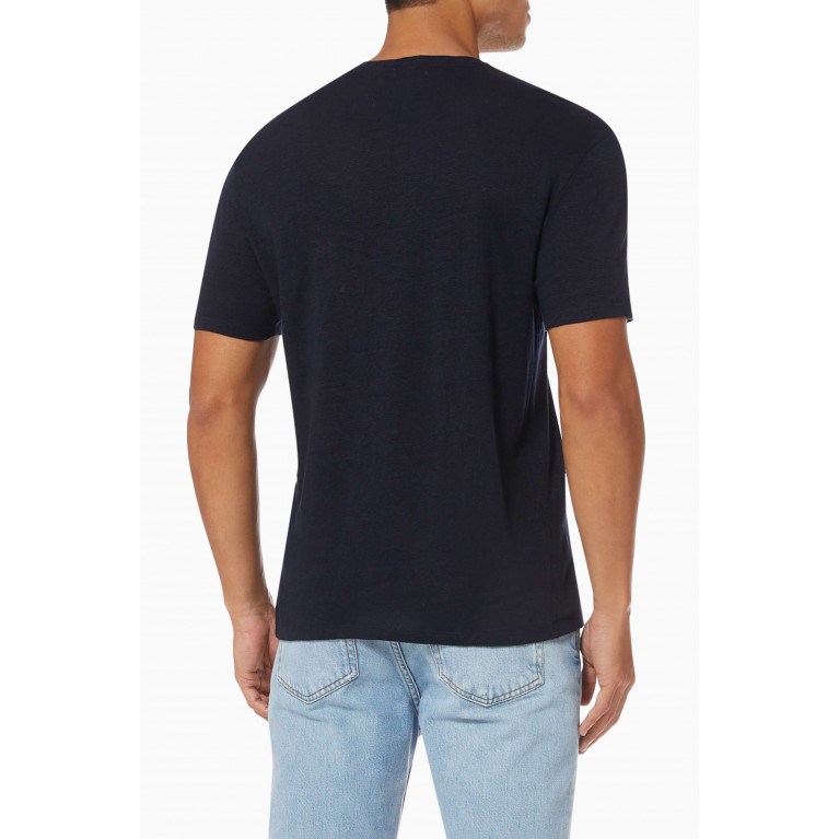 Sandro - Crewneck T-shirt in Linen Blue