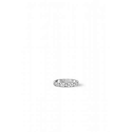 CHANEL - Quilted motif, mini version, 18K white gold, diamonds