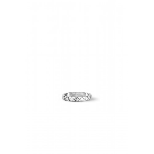 CHANEL - Quilted motif, mini version, 18K white gold