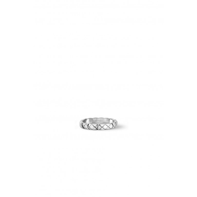 CHANEL - Quilted motif, mini version, 18K white gold