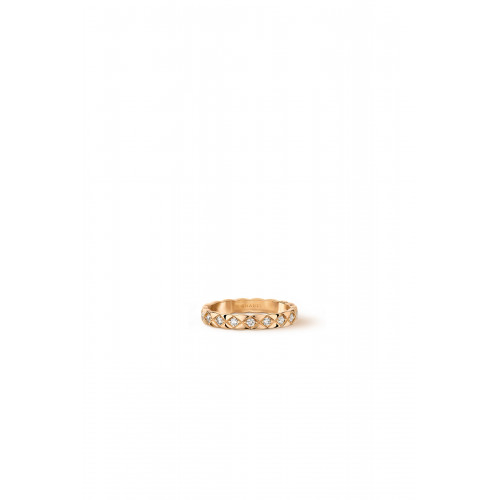 CHANEL - Quilted motif, mini version, 18K BEIGE GOLD, diamonds