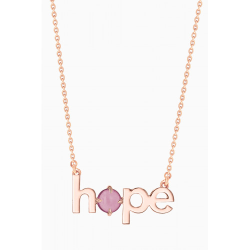 Damas - Hope Necklace with Rhodolite Garnet in 14kt Rose Gold