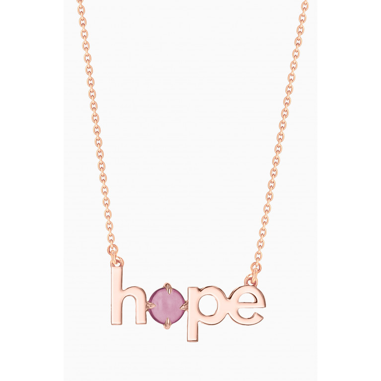 Damas - Hope Necklace with Rhodolite Garnet in 14kt Rose Gold