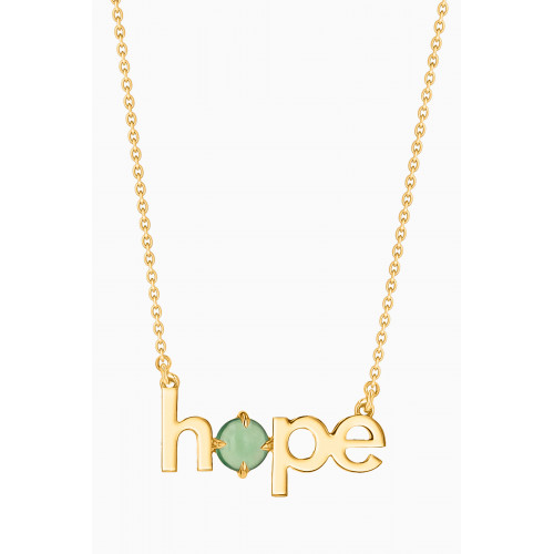 Damas - Hope Necklace with Chrysoprase in 14kt Yellow Gold
