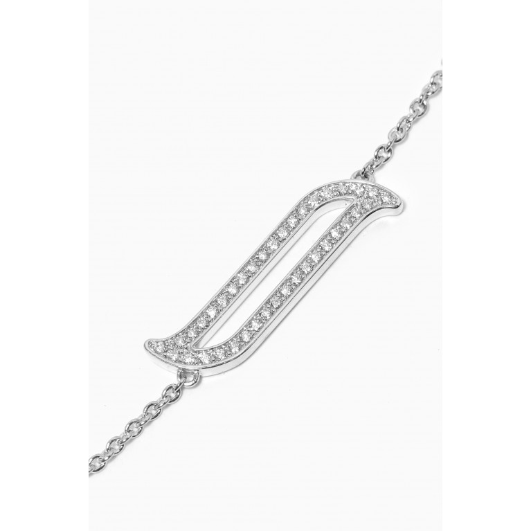 Damas - Alif Bracelet with Diamonds in 18kt White Gold White