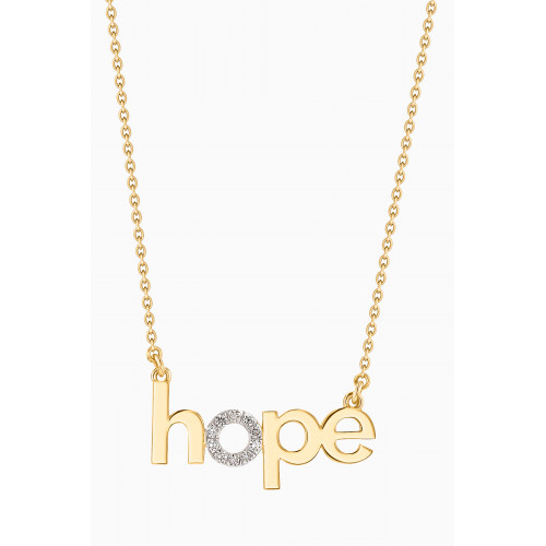 Damas - Hope Necklace with Diamonds in 14kt Yellow Gold