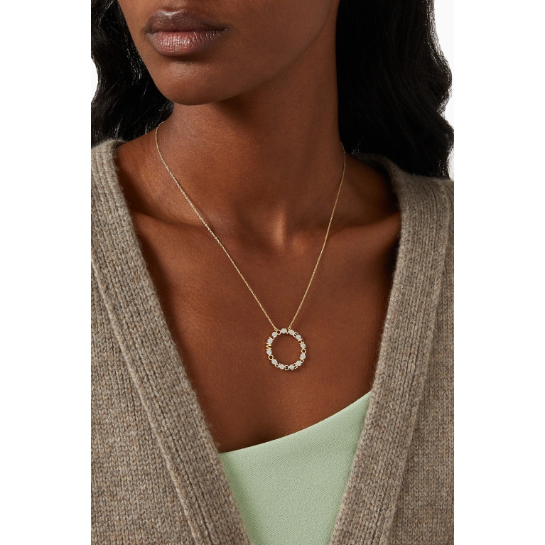 Damas - Love, Hope, Grow Necklace with Diamonds in 14kt Yellow Gold