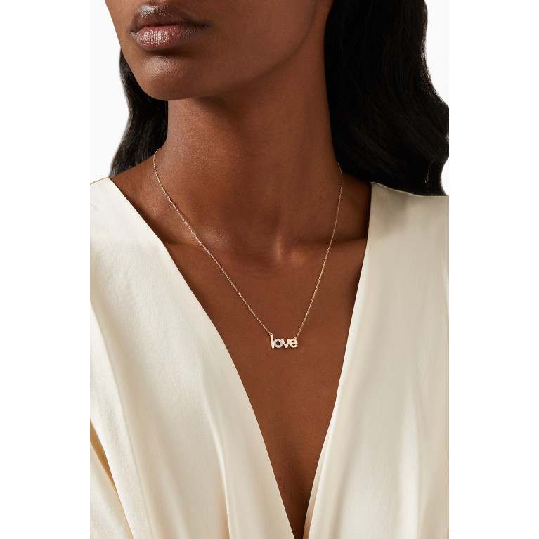 Damas - Love Necklace with Diamonds in 14kt Rose Gold