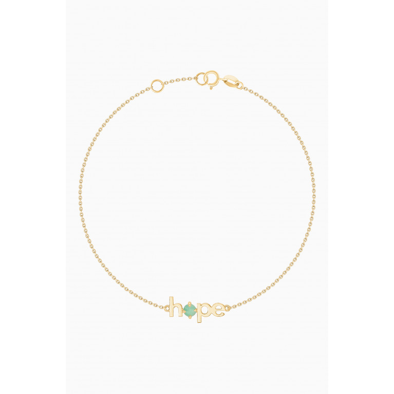Damas - Hope Bracelet with Chrysoprase in 14kt Yellow Gold